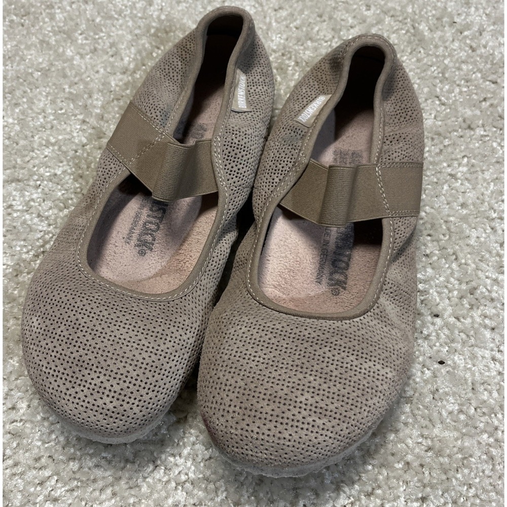 Birkenstock Tess Sand Nubuck Leather Embossed Size 40 (9-9.5) Sandal SlipOn